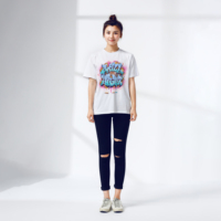 Camiseta Extra Grande para Mujer con Estampado Personalizado Roof Gallery, 100% Algodón, Cuello Redondo, Verano, Casual, Tallas Grandes, Impresión Digital DTG