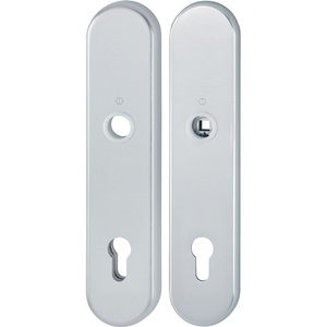 Long 92 mm HOPPE Silver-Colored F1 PZ Escutcheon Pair E3331/3310 F1 for Blinds <b>Shades</b> & Shutters - Product Image 1