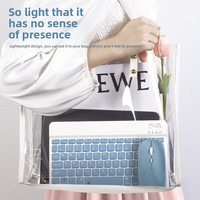 Set Keyboard Mouse Mini lampu latar 2.4G RGB, Set Tablet PC kantor tahan air konferensi Anti jatuh portabel luar ruangan