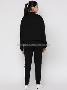 Survêtement en polaire personnalisé de haute qualité pour femmes Survêtement de sport de luxe de grande taille deux pièces ensembles pour femmes ensembles décontractés surdimensionnés - Product Image 6