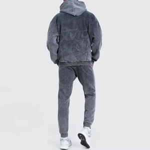 High Quality Long Sleeves <b>Men</b> Acid Wash <b>T</b>-<b>Shirts</b> Custom Logo Printing <b>Men</b> Acid Wash Tracksuit - Product Image 2