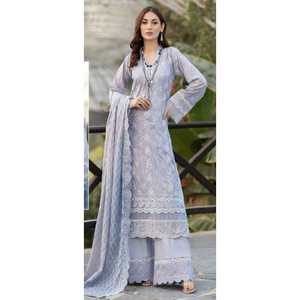 Tendance nouveauté haute qualité Designer fantaisie pur coton Cambric Salwar Kameez avec broderie lourde et Mothi à vendre - Product Image 1