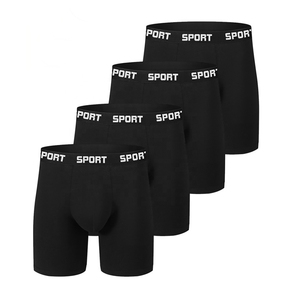 Alta calidad negro Etiqueta Privada impresión personalizada 95% algodón 5% Spandex antibacteriano Digital impreso transpirable Boxer hombres - Product Image 5