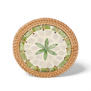 Mother of Pearl <b>Placemat</b> with <b>Rattan</b> for Bulk Wholesale Orders Featuring Cost Effective Pricing From Vietnam - Product Image 2