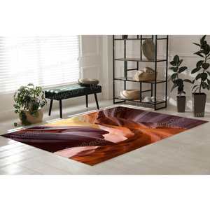 Tapis de photographie Antelope Canyon, tapis imprimé avec vue panoramique, tapis en chenille - Product Image 5