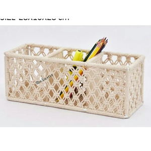 Porte-crayon marqueur en plastique de haute qualité de style moderne organisateur de bureau bureau école conception de panicule de jute vente en gros - Product Image 1