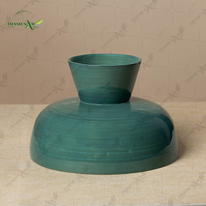 Tazón Largo para Ensalada con Base, Diseño Moderno, Hecho a Mano con Bambú Natural Ecológico, Personalizable, 30 cm de Diámetro, para el Hogar - Product Image 6