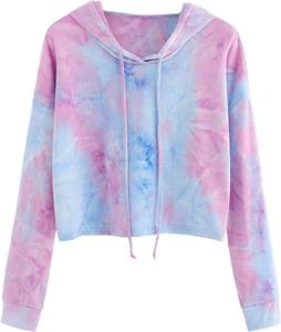 Sweat-shirt à capuche élégant pour femme, en polaire écologique, à manches longues, coupe courte, pour l'entraînement, avec designs personnalisables - Product Image 4