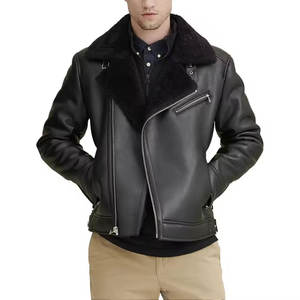 แจ็คเก็ตหนังแท้บุขนสำหรับผู้ชาย ดีไซน์ใหม่ แฟชั่นเสื้อผ้าผู้ชาย แขนยาว สไตล์ล่าสุด สำหรับฤดูใบไม้ผลิและฤดูใบไม้ร่วง - Product Image 1