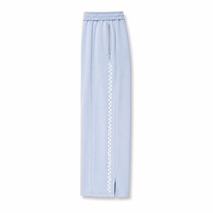 <span class=keywords><strong>Pantaloni</strong></span> da donna a gamba larga <span class=keywords><strong>con</strong></span> elastico in vita, casual, larghi, <span class=keywords><strong>con</strong></span> <span class=keywords><strong>tasche</strong></span> <span class=keywords><strong>con</strong></span> cerniera, striscia laterale a quadri e orlo <span class=keywords><strong>con</strong></span> cerniera - Product Image 2