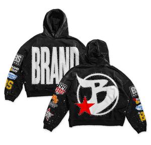 2026 nouveau gros personnaliser des sweats à capuche lavés à l'acide de haute qualité avec des conceptions de personnalisation créatives coupe décontractée vêtements attrayants - Product Image 2