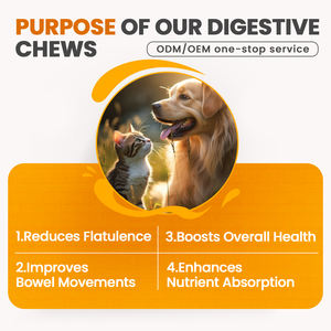 Masticables suaves digestivos para perros y gatos, fibra probiótica natural que promueve la salud intestinal, enzimas digestivas, control de peso - Product Image 4