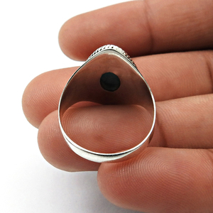 Diciembre Birthstone Jewelry 925 Sterling Silver Turquesa natural Piedra preciosa Forma ovalada Anillo Venta al por mayor Precio de fábrica Proveedores - Product Image 5