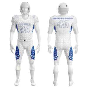 Nuevos uniformes de fútbol americano con bordado de todos los equipos, conjunto de camisetas, pantalones, aparejos, malla de sarga, sublimación juvenil - Product Image 3