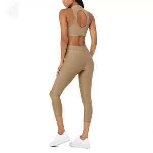 Fitness Wear Conjunto de Sujetador deportivo de 2 piezas para mujer Active Wear Tallas grandes Seamless Crop Tank Yoga Legging Bra Set 2026 - Product Image 6