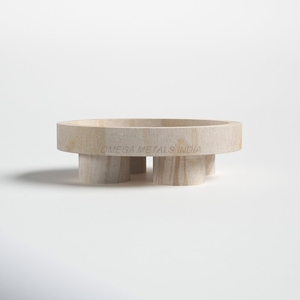 ถาดไม้มะม่วงสีเบจธรรมชาติ ขายดี รูปทรงกลมสวยงาม พื้นผิวขัดเงา เหมาะสำหรับตกแต่งบ้าน - Product Image 5