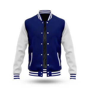 Veste universitaire en toile enduite personnalisée pour homme, col montant, style décontracté d'hiver, baseball universitaire - Product Image 6