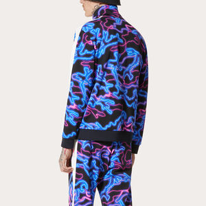 Ropa Deportiva unisex personalizada, prenda deportiva de poliéster con tela de LICRA con cremallera y logotipo impreso, conjunto de dos piezas de sublimación, OEM, venta al por mayor - Product Image 3