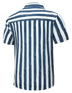 Vintage Casual Men's <b>Shirt</b> Print Hawaiian Short <b>Sleeved</b> Polo Collar 3D Fashion Tops Clothing - Product Image 2