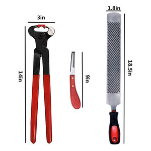 Kits d'instruments vétérinaires professionnels pour sabots Outils de réparation de sabots de cheval comprenant des couteaux - Product Image 6