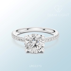 Anillo exclusivo de racimo de diamantes blancos, corte redondo, claridad VS+, color F, certificado IGI, joyería fina hecha a mano, hecho a medida. - Product Image 1