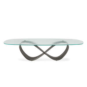 Modern Minimalist Butterfly Biscuit Dining <b>Table</b> with Extendable Feature Oval Metal Frame Wooden Top for Home or Farmhouse Use - Product Image 1