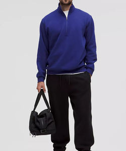 Vente en gros de vêtements athleisure 100% coton de qualité supérieure tricots personnalisés sweats à capuche design brodé côtelé poignets numérique hiver en vrac - Product Image 5