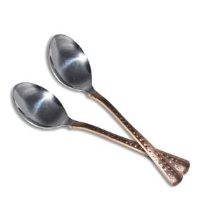 ช้อนสแตนเลสสตีลทองแดงแบบคลาสสิกช้อนเสิร์ฟอาหารเย็นช้อนโลหะออกแบบโลโก้ได้ตามต้องการสำหรับงานเลี้ยงโรงแรมร้านอาหาร - Product Image 1