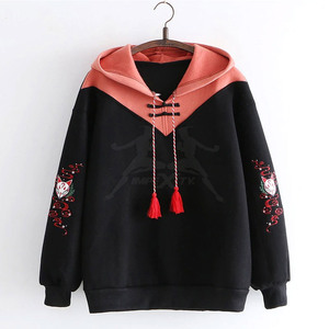 เสื้อฮู้ดระบายอากาศสีพื้นสำหรับผู้หญิงเสื้อฮู้ดโอเวอร์ไซส์สำหรับใส่กลางแจ้งดีไซน์ตามสั่ง - Product Image 1