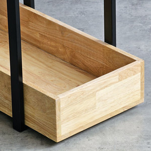 Caja de CPU para Montar en la Pared con Marco de Hierro y Madera de Caucho para la Configuración de un Oficina en Casa - KCPU68016 - Product Image 5