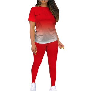 Survêtement décontracté deux pièces OEM ODM pour femmes Fabricant de vêtements de sport à la mode avec logo personnalisé - Product Image 1