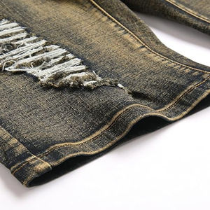 กางเกงขาสั้นผ้ายีนส์กางเกงขาสั้นผ้าฝ้าย100% แบบลำลองเอวกลางทนทานใส่สบายสไตล์ขาดๆเป็นมิตรกับสิ่งแวดล้อม - Product Image 5