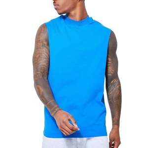 High Quality Sleeveless <b>Vest</b> Top for <b>Men</b> Customized Breathable Cotton Knitted <b>Sports</b> Tank 3D Sublimation Casual Style Embroidery - Product Image 1