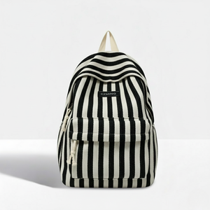 Seoul Stripe Fashion <b>Backpack</b> with RFID Anti-Theft Waterproof Features Zipper Closure and Polyester Lining Mesh Material - Product Image 1