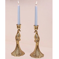 Support de bougie en aluminium de qualité export, style moderne, fait main, avec impression en relief, pour Noël, mariage, Pâques, festivals, décoration de la maison