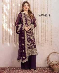 ชุดพลัสโซและชุดดูเวตสำหรับงานปาร์ตี้ชุดออกงานแบบพลัสแซลวาร์กามีซ - Product Image 1