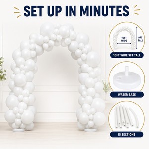 <b>Balloon</b> Arch Kit 10ft Adjustable <b>Balloon</b> Stand Water Fillable Base Party <b>Decorations</b> for Birthday Wedding Graduation Baby Shower - Product Image 4