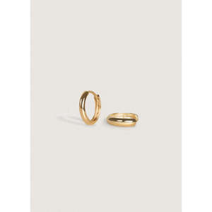 Classic Petite <b>Huggie</b> Hoop Earrings Stack 14k Gold Rhodium Plating Trendy Religious Featuring Moissanite Pearl Perfect Gift - Product Image 1