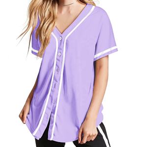 Camiseta Deportiva Personalizada al por Mayor, Camiseta de Béisbol Personalizada con Diseño Personalizado, Camiseta de Softbol de Malla de Poliéster para Adultos, Camiseta de Mujer con Botones - Product Image 5