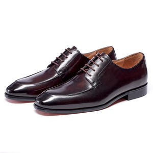 Zapatos de Vestir de Cuero para Hombre, Oxfords Formales para Boda y Fiesta, de Cuero Genuino con Alto Brillo, con Cordones, Zapatos Oxford de Negocios - Product Image 4