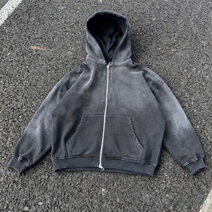 Sudadera con Capucha de Felpa 100% Algodón para Hombre, Transpirable, con Capucha, Lavado Ácido, Estilo Urbano, Tallas Grandes, Oferta - Product Image 5