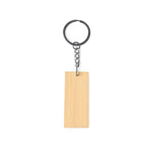Portachiavi Personalizzato in Bambù e Acciaio con Moschettone Promozionale Personalizzato - Product Image 4