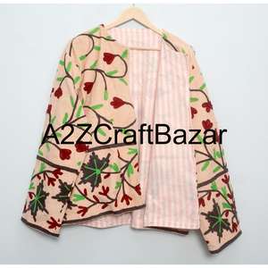 Veste courte d'hiver pour femmes, style chic, brodée, en cotrise, vente en gros, mode traditionnelle, vêtements d'extérieur pour femmes - Product Image 6