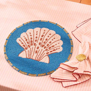 แผ่นรองจานลูกปัดแบบดั้งเดิมแผ่นรองจานทรงกลมทำด้วยมือตกแต่งโต๊ะอาหารงานแต่งงานรับประทานอาหาร - Product Image 4