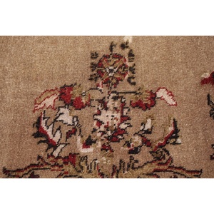 Tapis turc surdimensionné 7,6x10,4 pi (231x318 cm), tapis uni brun vintage - Product Image 5