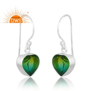 Tendance Design Argent Sterling Bio Chrome Diopside Doublet Quartz Boucles d'oreilles en pierres précieuses Fabricant de bijoux personnalisé - Product Image 3