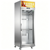 Armoire de séchage à l'air vertical en verre pour viande, poulet rôti et canard