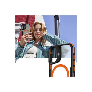 Funda de Silicona Netzy con Borde Colorido para Protección de Airbag, Compatible con MagSafe, para iPhone 16 Plus, Elegante - Product Image 5