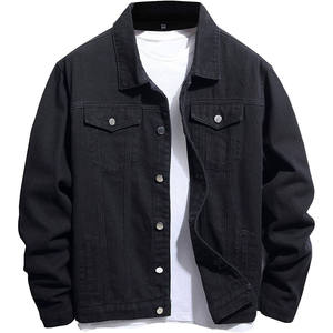 Veste en jean en toile personnalisée pour homme sans capuche avec logo sur le devant Style streetwear Couleurs et tailles personnalisées - Product Image 1