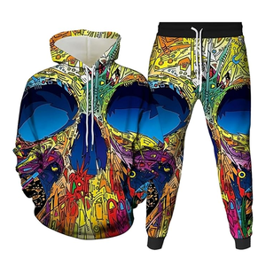 Conjuntos de Jogger personalizados que absorben el sudor Impresión sublimada completa 100% Poliéster Unisex Hombres Mujeres Fitness Chándales - Product Image 6